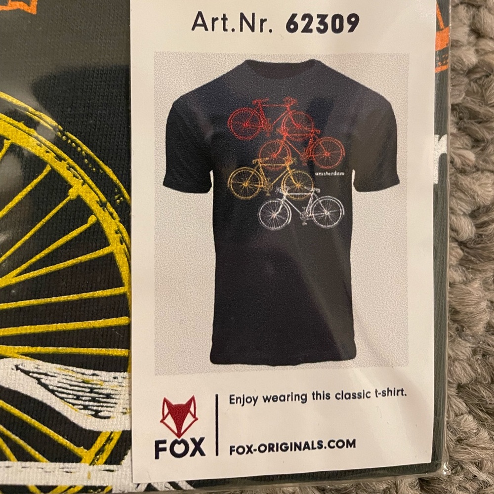 Unisex bicycle t-shirt adult size small